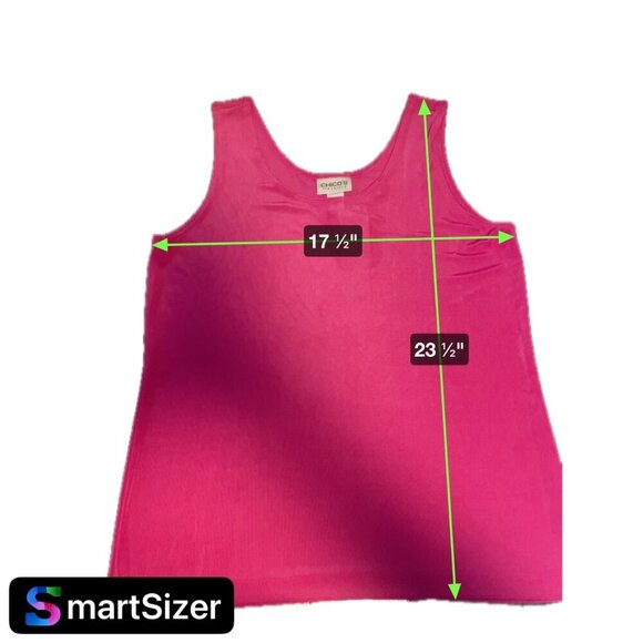 Chico's Travelers NWT Pink Sleeveless Deep Scoop Neck Top SZ Large - Picture 6 of 7